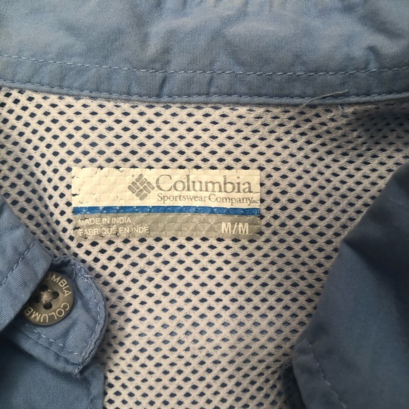 COLUMBIA MENS PFG BUTTON DOWN SHIRT - Picture 4 of 7